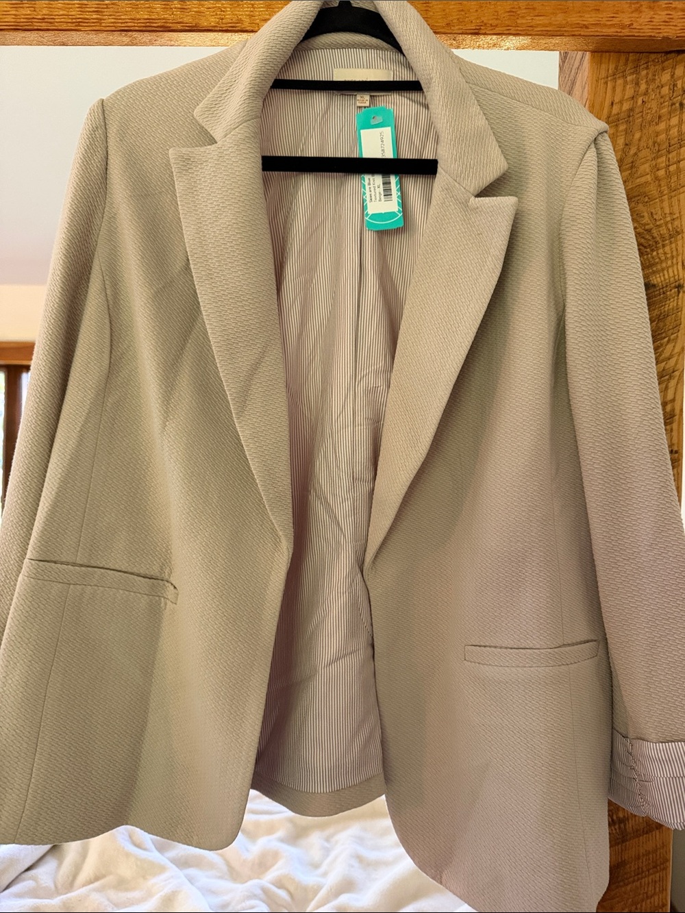 Skies Are Blue Women’s Tailored Light Taupe Blazer